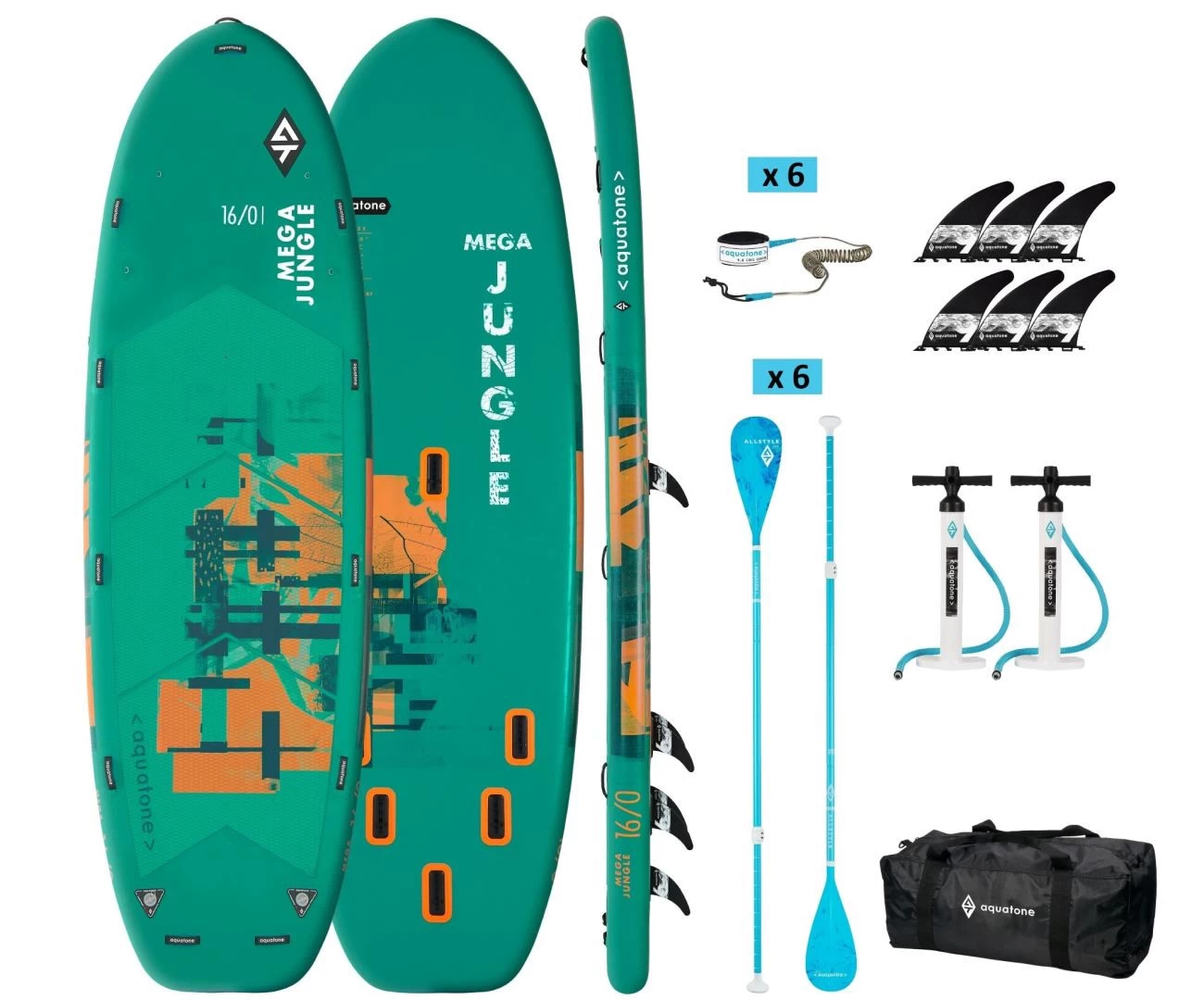 Aquatone Mega Jungle 16'0" Club SUP Green 3 Aquatone Mega Jungle 16'0" Club SUP Green
