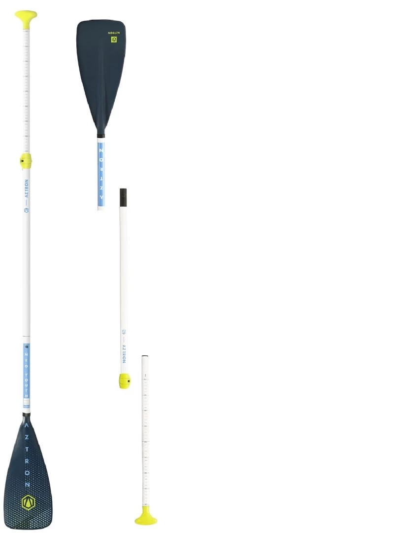 Aztron Neo Youth Fiberglass 3-Section Paddle Green-White 3 Aztron Neo Youth Fiberglass 3-Section Paddle Green-White
