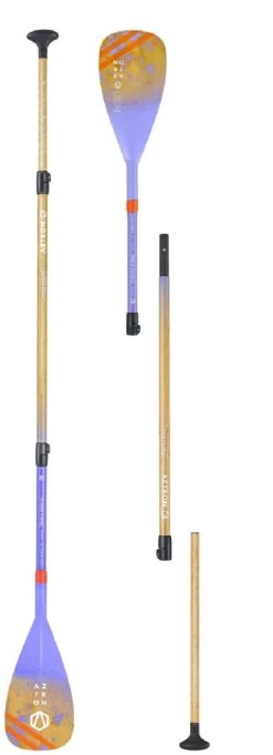 Aztron Phase Bamboo Carbon 3-Section Paddle Purple
