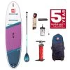 Red Paddle Co. Red Paddle Co 10'6 Ride MSL Inflatable SUP + Cruiser Tough Paddle White-Purple-Dark Blue -Surf Promotiewinkel red paddle co 10 6 ride msl inflatable sup cruiser tough paddle white purple dark blue 0