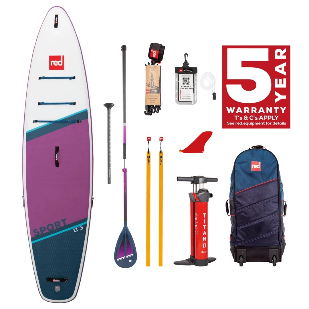 Red Paddle Co. Red Paddle Co 11'3 Sport MSL Inflatable SUP + Hybrid Tough Paddle White-Purple-Dark Blue 3 Red Paddle Co. Red Paddle Co 11'3 Sport MSL Inflatable SUP + Hybrid Tough Paddle White-Purple-Dark Blue