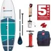 Red Paddle Co. Red Paddle Co 9'6 Compact MSL Inflatable SUP White-Teal-Dark Blue -Surf Promotiewinkel red paddle co 9 6 compact msl inflatable sup white teal dark blue 0 1
