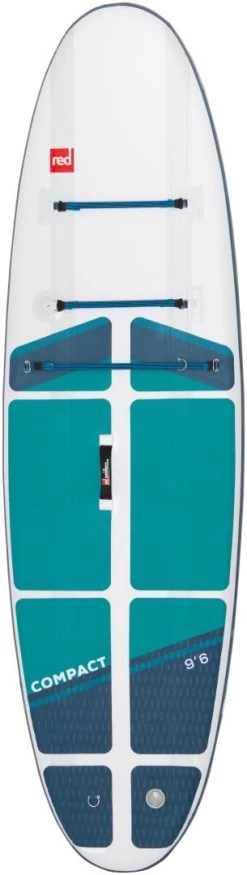 Red Paddle Co. Red Paddle Co 9'6 Compact MSL Inflatable SUP White-Teal-Dark Blue -Surf Promotiewinkel red paddle co 9 6 compact msl inflatable sup white teal dark blue 2