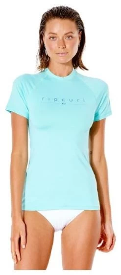 Rip Curl Golden Rays Short Sleeve UV Tee Women's -Surf Promotiewinkel rip curl golden rays s sl uv light aqua 10 m light aqua 0