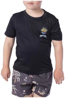 Rip Curl Grom Search Logo Short Sleeve -Surf Promotiewinkel rip curl grom search logo short sleeve black marled 2 jaar black marled 0